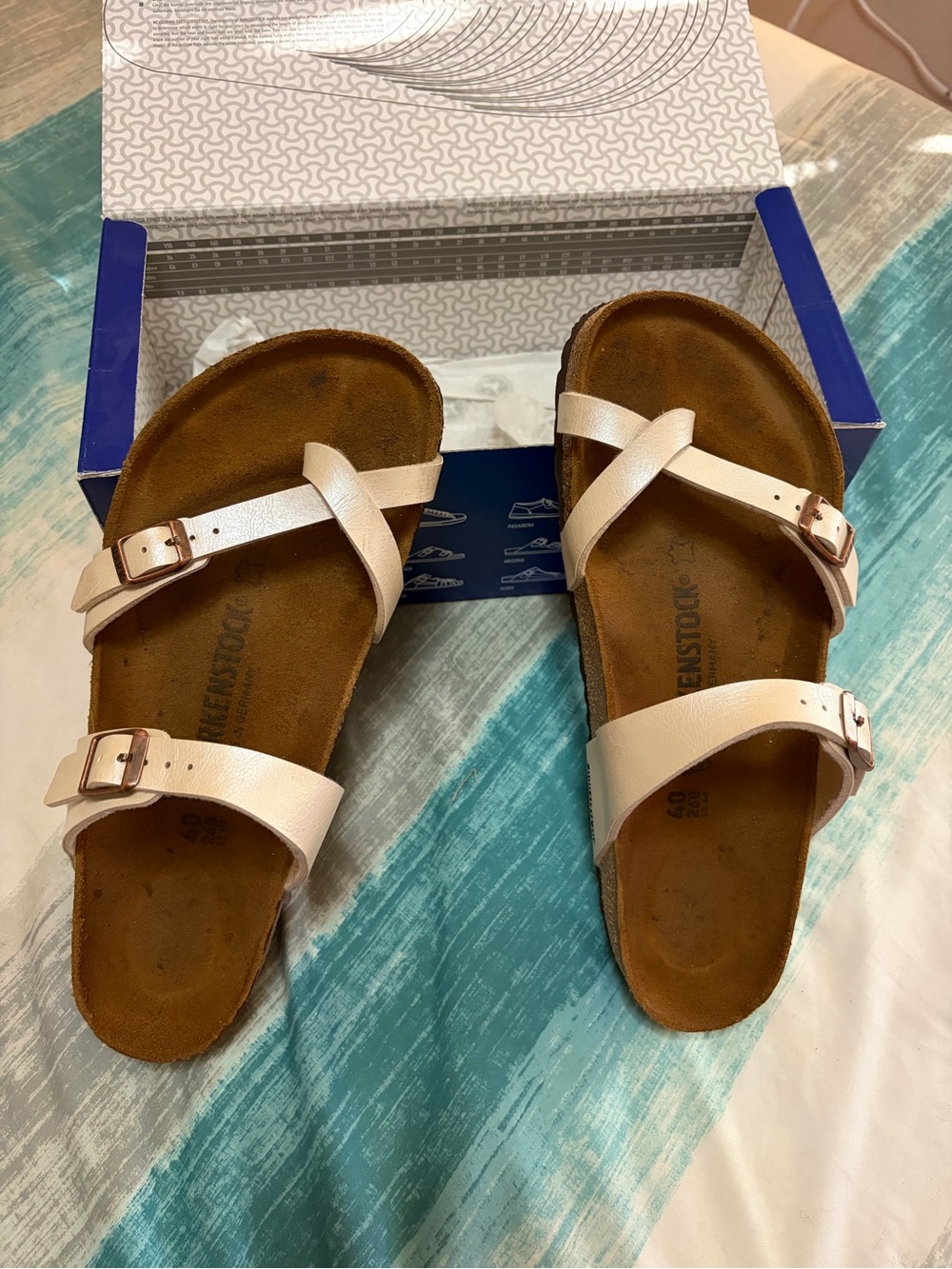 Birkenstock Womens Graceful Antique Lace Double-Strap Slide Sandals with Buckles